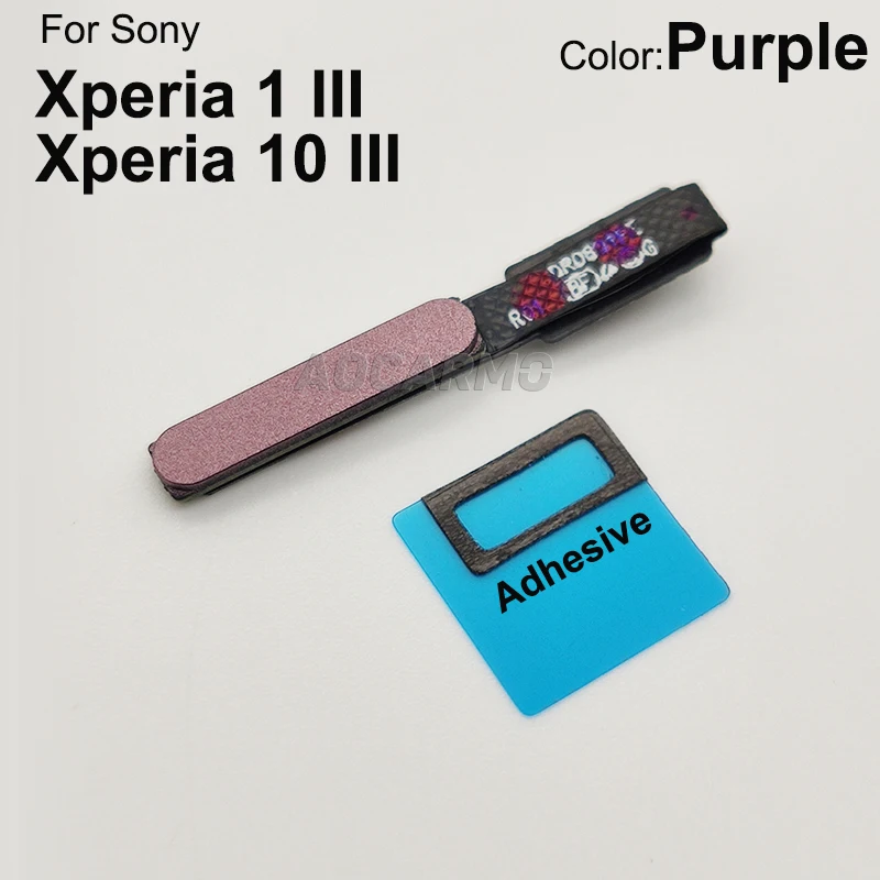 Фото Aocarmo для Sony Xperia 1 III / 10 III X1iii X10iii Mark3 переключатель питания вкл/выкл кнопка отпечатка пальца Touch ID гибкий сменный кабель №3