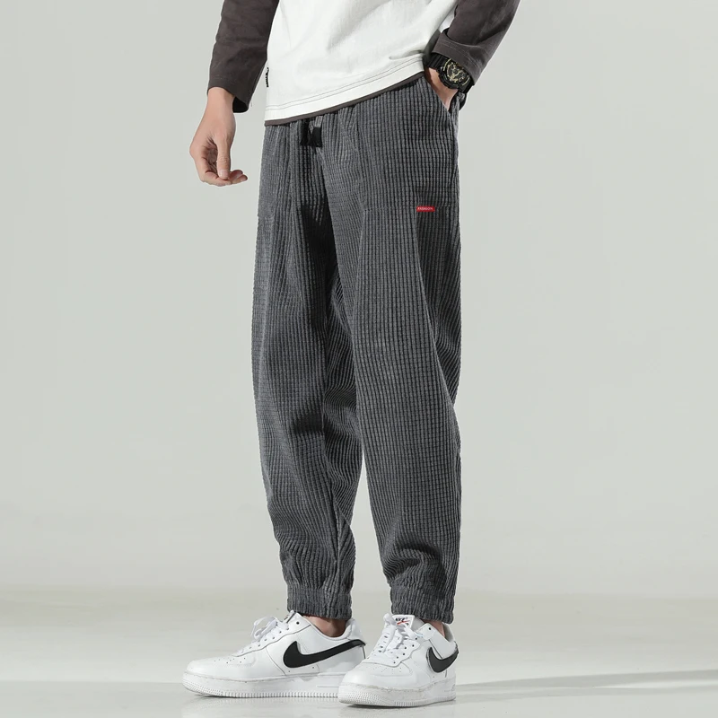 2022 г. повседневные вельветовые брюки большого размера Мужская одежда свободные в