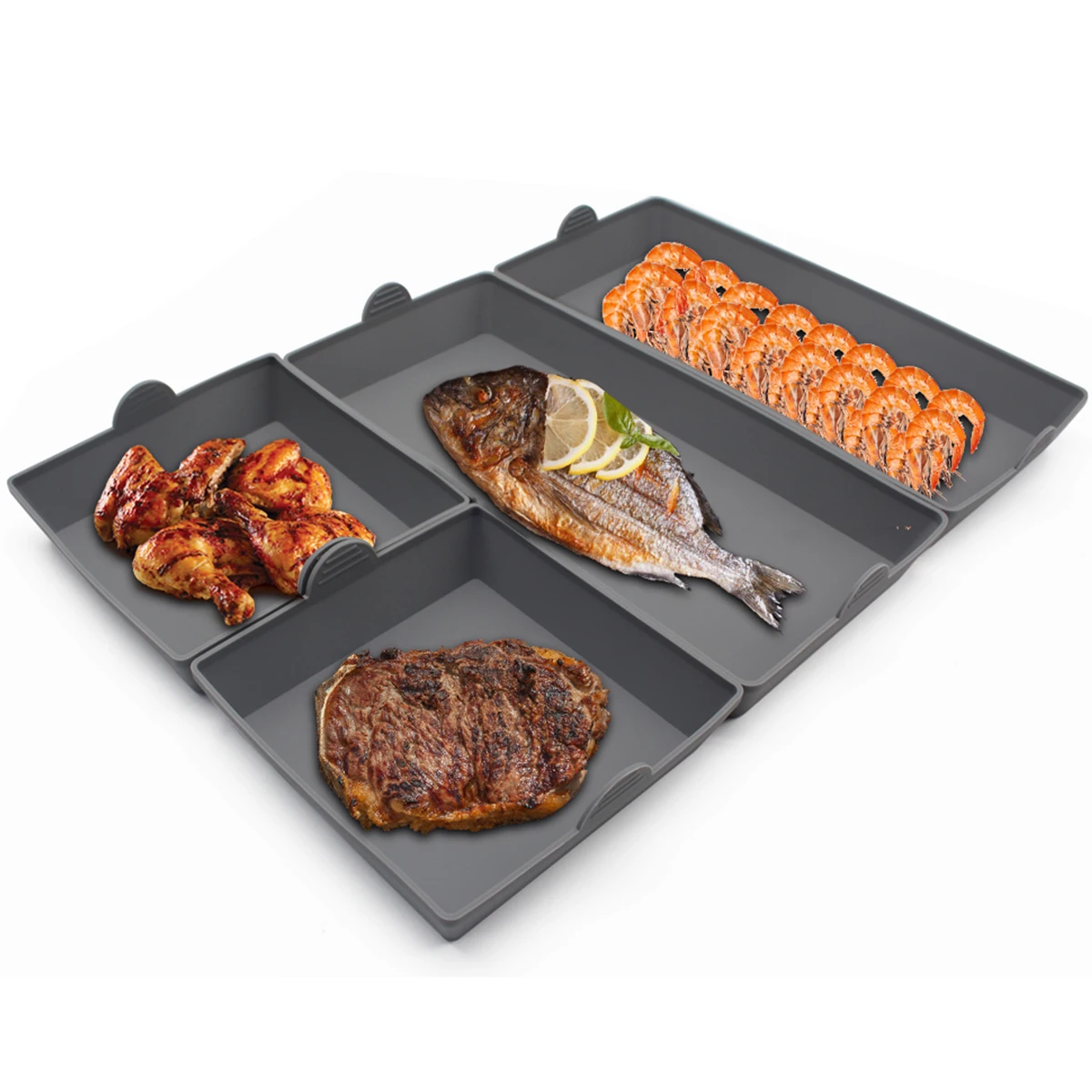 

4 шт., силиконовые разделители для жаропрочной плиты, с антипригарным покрытием