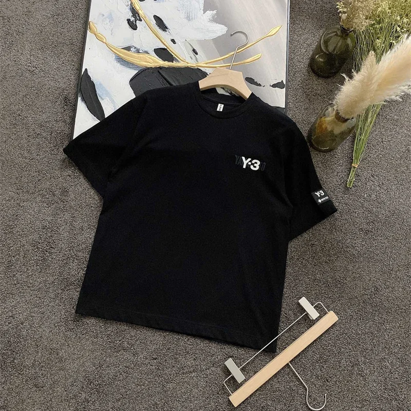 

Мужская Повседневная футболка Y-3 Y3 Yohji Yamamoto 23SS, свободная летняя модная спортивная футболка с надписью