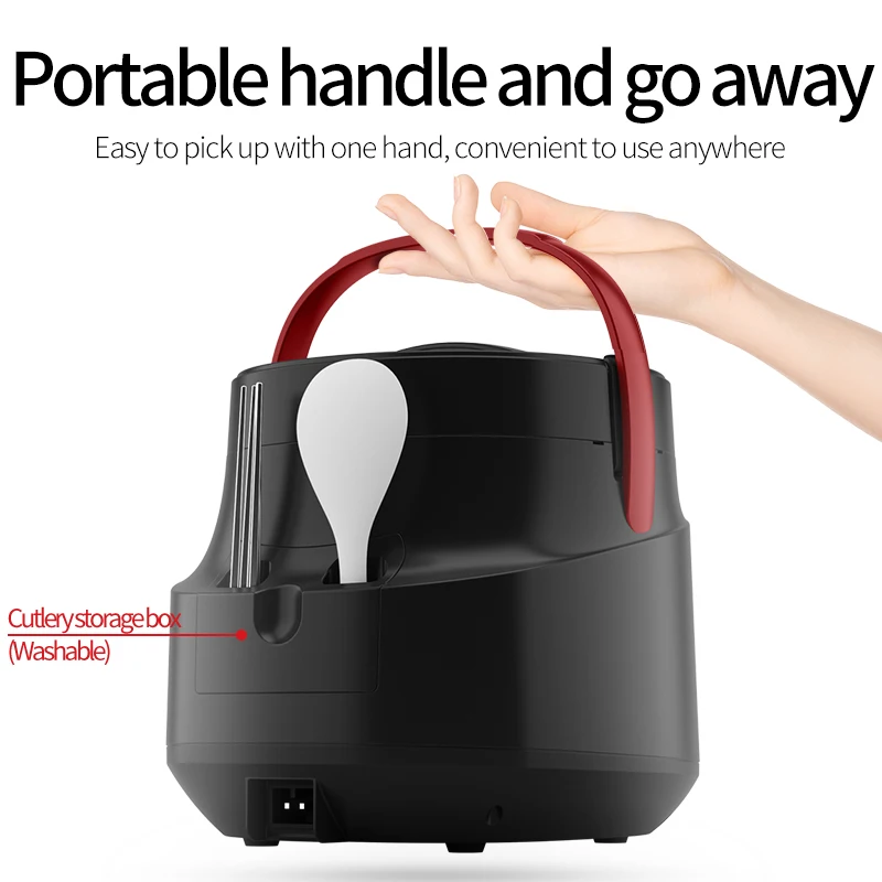 Компактная портативная Автомобильная рисоварка 12 В 24 семейная для