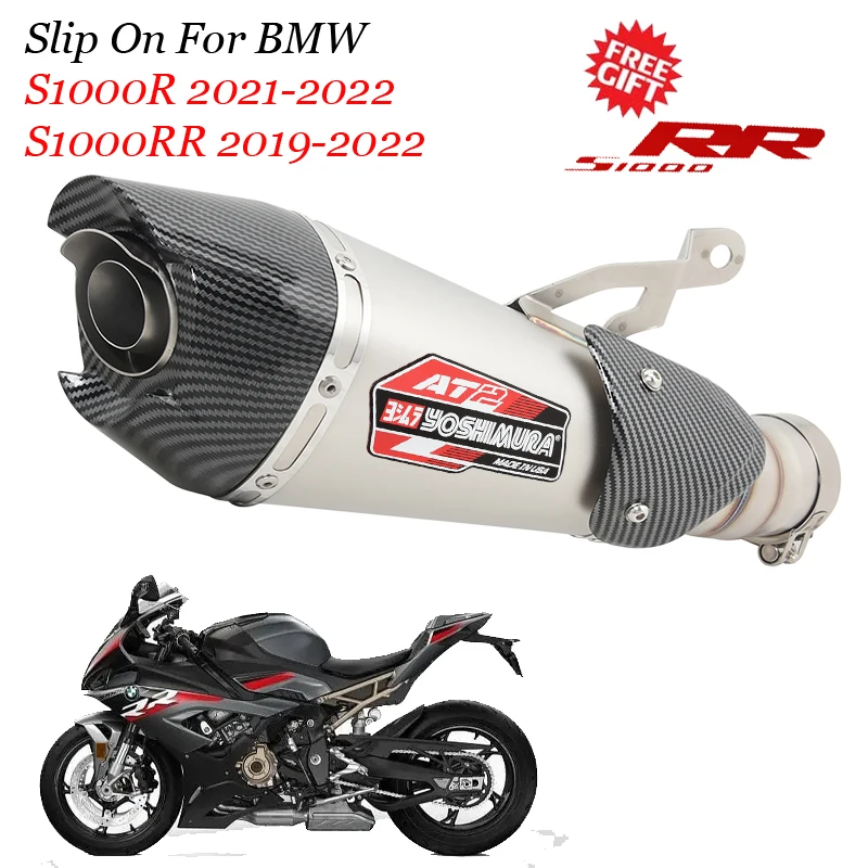 

Slip On For BMW S1000RR S1000R 2019 2020 2021 2022 Motorcycle Exhaust Escape Systems Link Pipe Yoshimura AT2 Muffler DB Killer