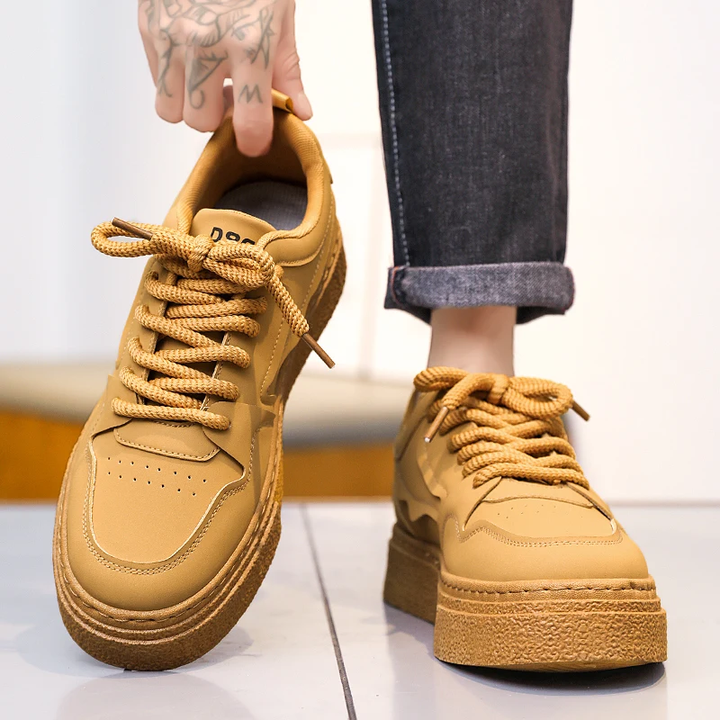 Новинка лета 2024 Британская мода повседневная универсальная мужская обувь низкие