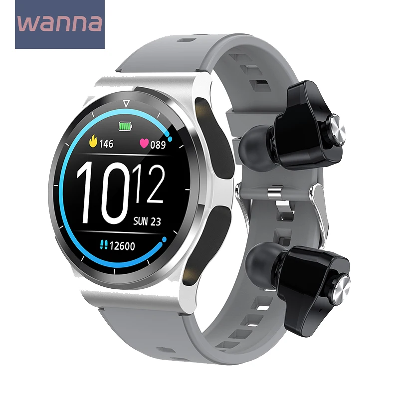 

2023 New Arrival GT69 2 In 1 Smart Watch with Earbuds TWS Heart Rate Monitor Rdfit Waterproof IP67 Smart Watch Earphone