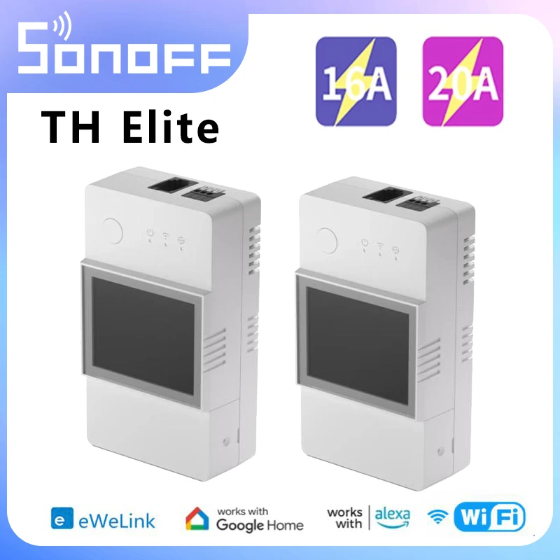 

Переключатель SONOFF TH Elite 20A/16A с поддержкой Wi-Fi