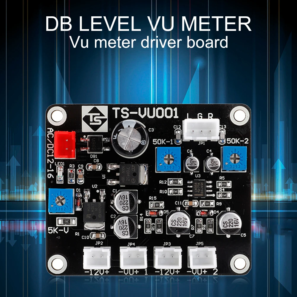 

Практичный счетчик напряжения VU с регулируемой подсветкой, Счетчик Уровня дБ, плата блока питания Pre-Amp, печатная плата драйвера
