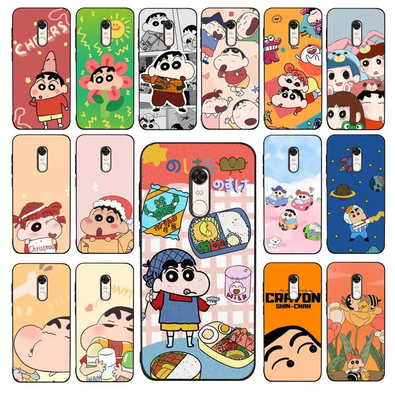 

Bandai Crayon Shin-chan Phone Case for Redmi 5 6 7 8 9 A 5plus K20 4X 6 cover