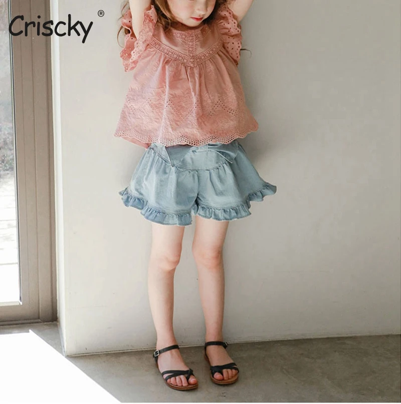 

Criscky Children Shorts Denim Shorts For Girls Shorts Toddler Panties Kids Beach Short Cute Pants Girls