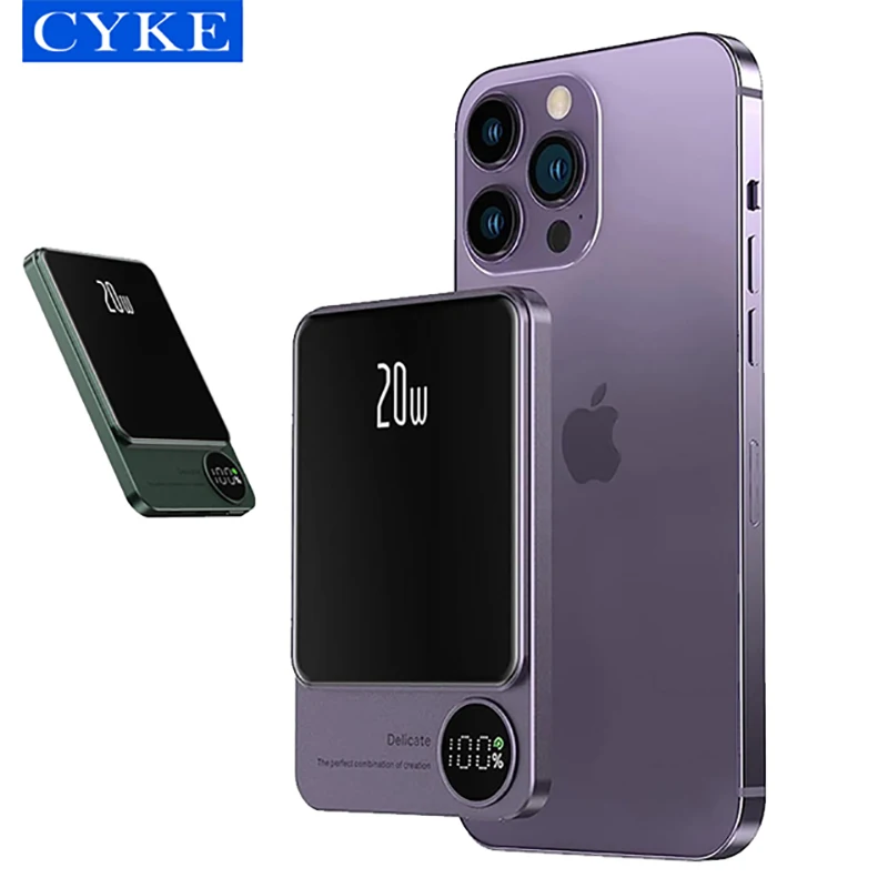 CYKE 10000 мАч тонкий магнитный внешний аккумулятор 15 Вт беспроводное быстрое