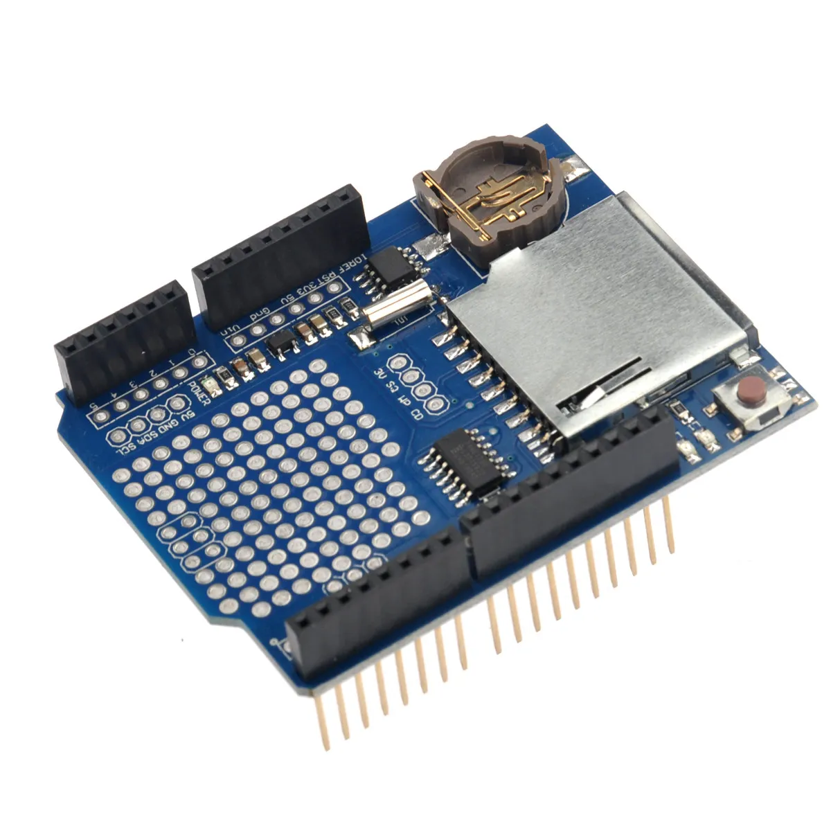 Фото Deek-Robot Shield V1.0 для Mega Leonardo Card Fat16 Fat32, часы реального времени RTC, регулятор 3.3V №3