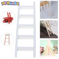 112 dollhouse miniature furniture handmade wooden white ladder fairy door for kid magic tooth fairy doll accessories 6 styles
