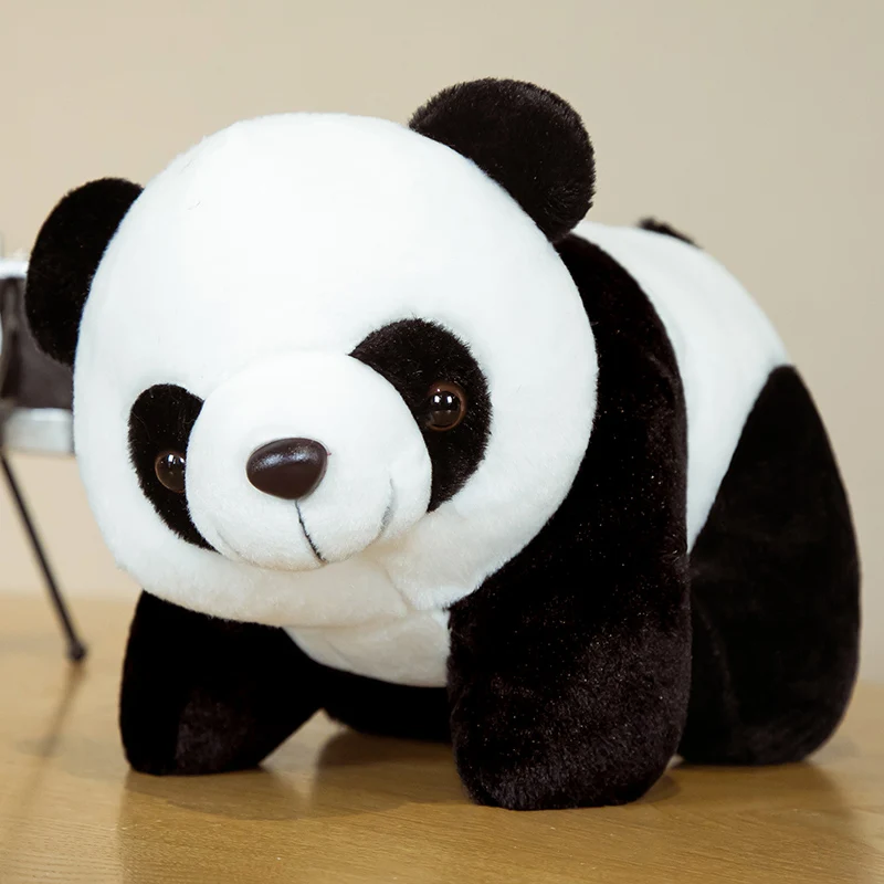 

20cm Kawaii Plush Panda Toys Lovely Pillow Panda with Bamboo Leaves Stuffed Soft Animal Bear Nice Birthday Gift for Children