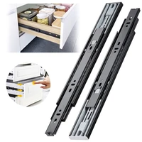 push to open drawer slides full extension handleless side mount ball bearing metal black rails track guide runners 10 inch