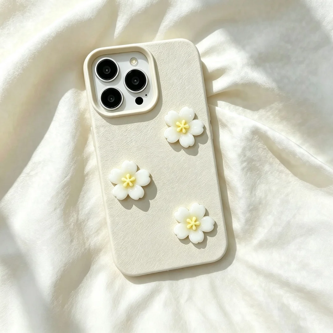 Фото Нежный 3D-чехол с вишневым цветом для iPhone 17, 14, 15, 16, 11, 12, 13 Pro Max, 17 Air, XS, XR, X, 14, 15, 16 Plus, в конфетных цветах №1