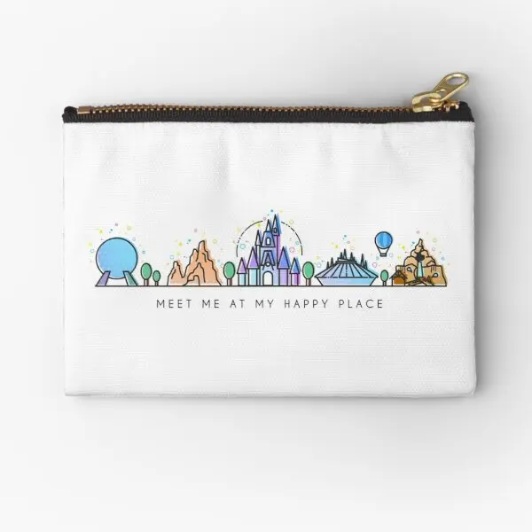 

Сумка на Молнии Meet Me At My Happy Place Vector Orlando для мужчин и женщин, чистая Сумочка для трусиков, Карманный Кошелек, косметическое нижнее белье для ме...