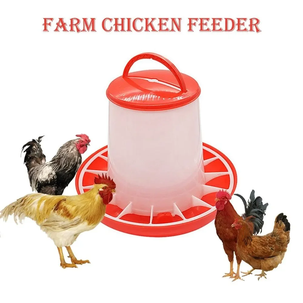 

Poultry Feeders Plastic 1.5Kg Reusable Chick Hen Quail Pigeon Feeding Watering Tool Farm Animal Supplies Complimentary drinking