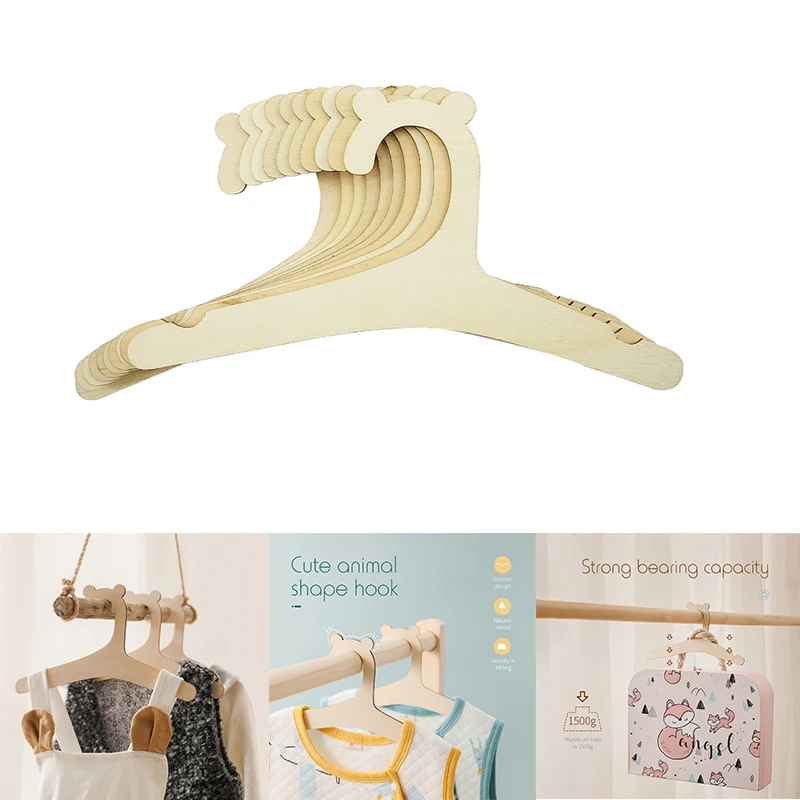 

5/10 Pcs Baby Creative Hanger Rack Baby Wooden Clothes Hanger Home Girls Princess Room Nursery Decor for Kids Present