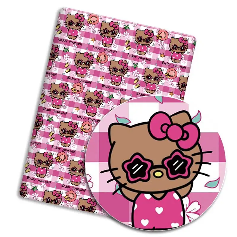 Фото Ткань Sanrio из хлопка и полиэстера, 140x50 см, для пэчворка, детского домашнего текстиля, шитья, кукольных платьев, штор №2