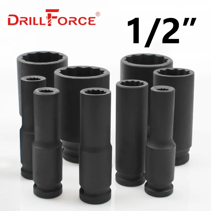 

Пневматическая головка торцевого ключа Drillforce, 8-41 мм, 12 точек, 1/2 дюйма