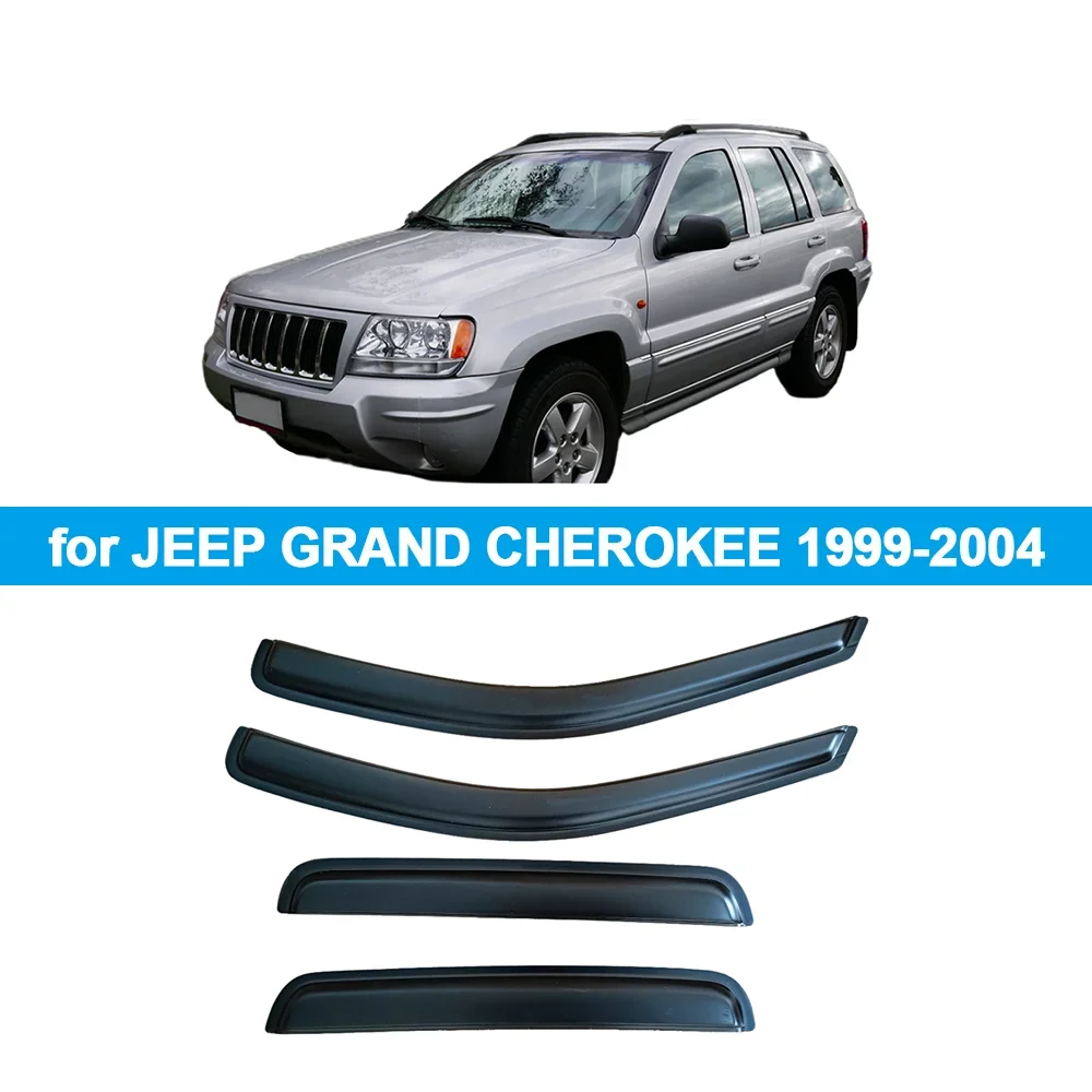 

Оконный козырек для JEEP GRAND CHEROKEE 1999 2000 2001 2002 2003 2004, ветровые дефлекторы, защита от дождя, дверной козырек, вентиляционное отверстие