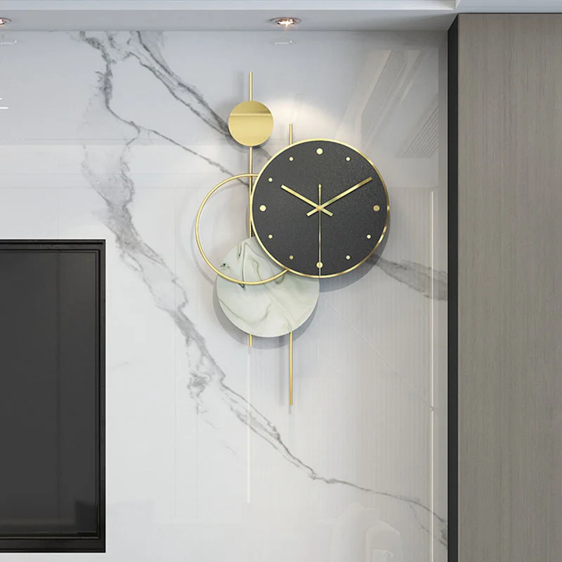 

Настенные часы в стиле ретро, минималистичные тихие золотистые часы в скандинавском стиле, простые украшения для кухни, В индустриальном стиле, WW50WC