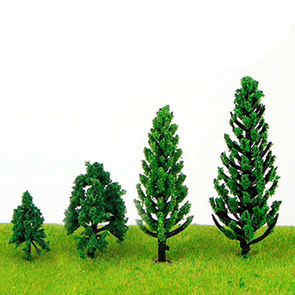 

50PCS Trees Model Artificial Miniature Tree Plastic Model Train Railroad Wargame Diorama Scenery DIY Landscape Scale