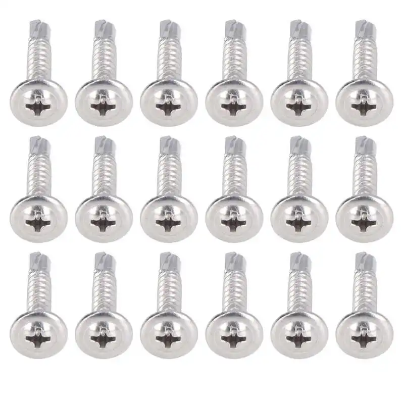 

100 шт. самосверливающийся винт из нержавеющей стали с круглой головкой шайбы M4.8x25 набор крепежных элементов из нержавеющей стали 304