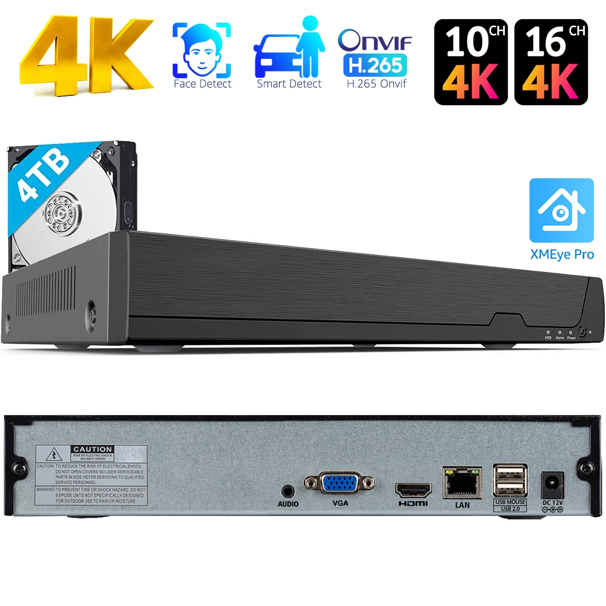 

ZY-NVR8016S-ULA 16-канальный 4K сетевой видеорегистратор Zysecurity
