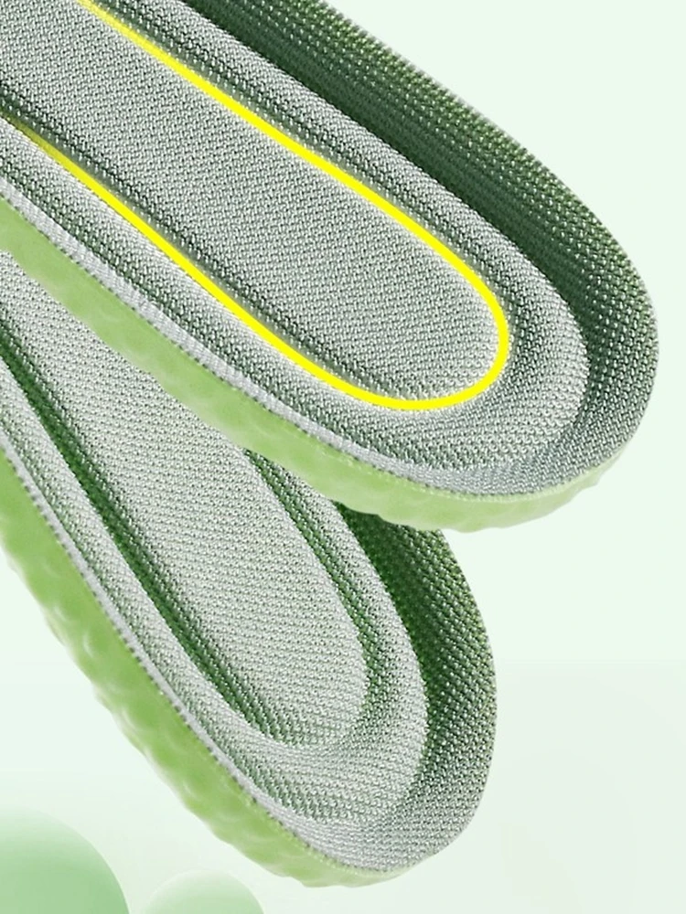 1Pair Soft Breathable Sport Cushioning Inserts Wormwood Deodorant Insoles For Men Women Boost Shoe Pads Mesh Can Cut Size Insole