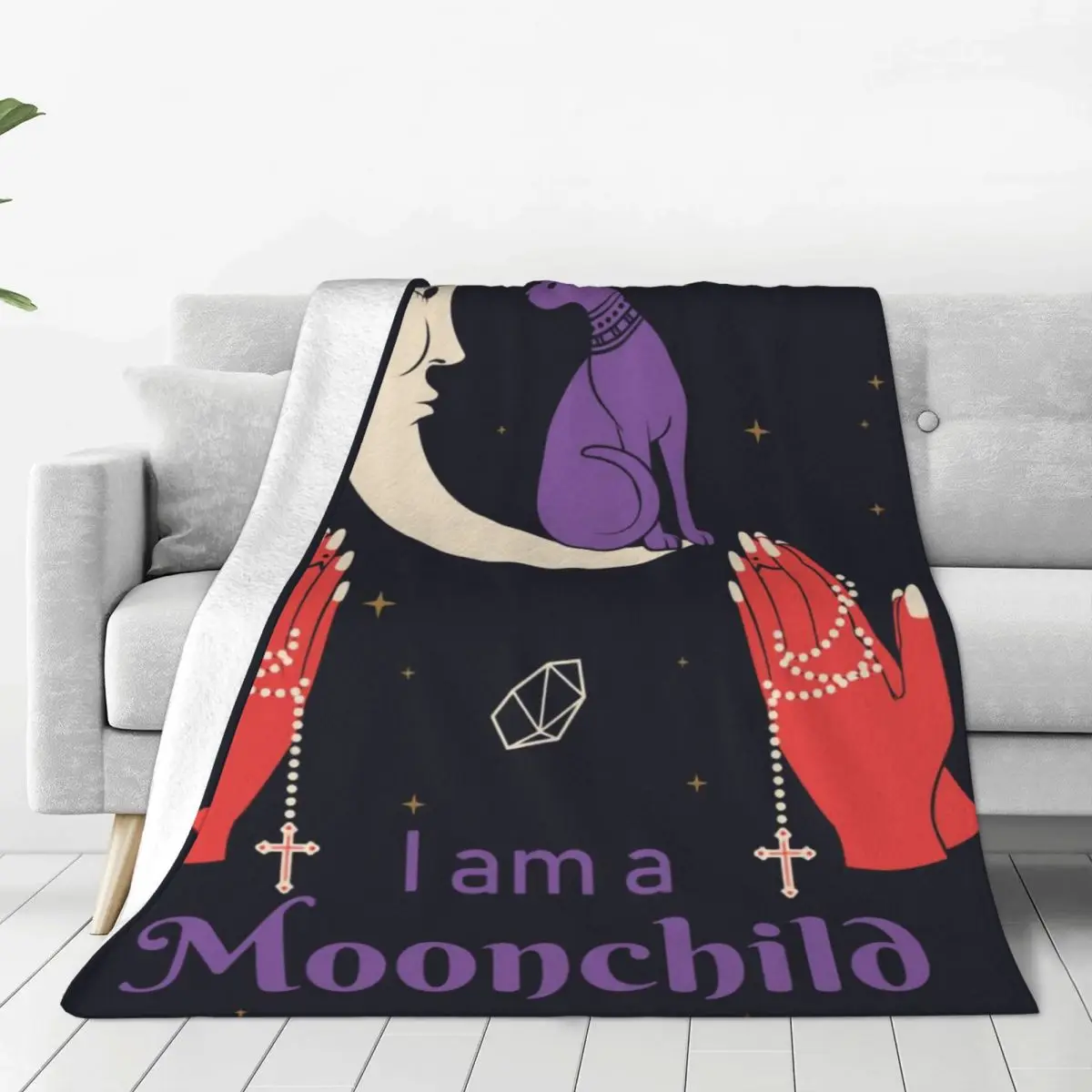 

Одеяло Tarot гадания, оккультное одеяло, теплые уютные фланелевые одеяла против пиллинга для постельных принадлежностей, путешествий, кемпинга