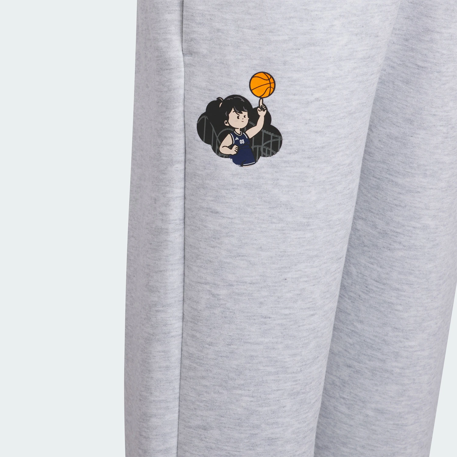 Фото Оригинальные детские брюки Adidas LK GFX KN PNT с эластичной резинкой на щиколотке, простые повседневные, модель KB4570 №4