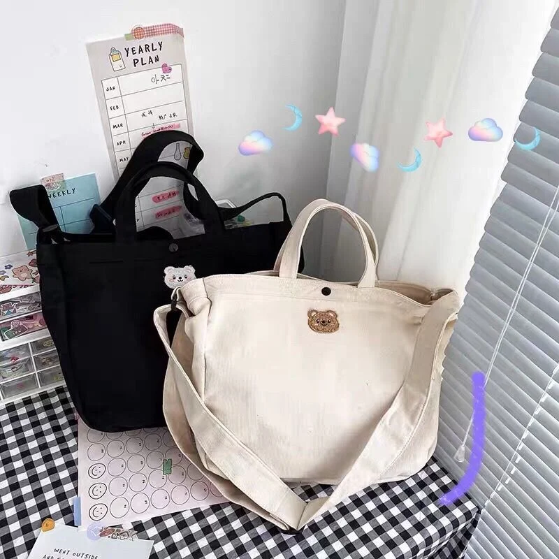 

Thick large capacity shopping bag leisure literature and art shoulder bag men's and women's tot large bag handbag simple and