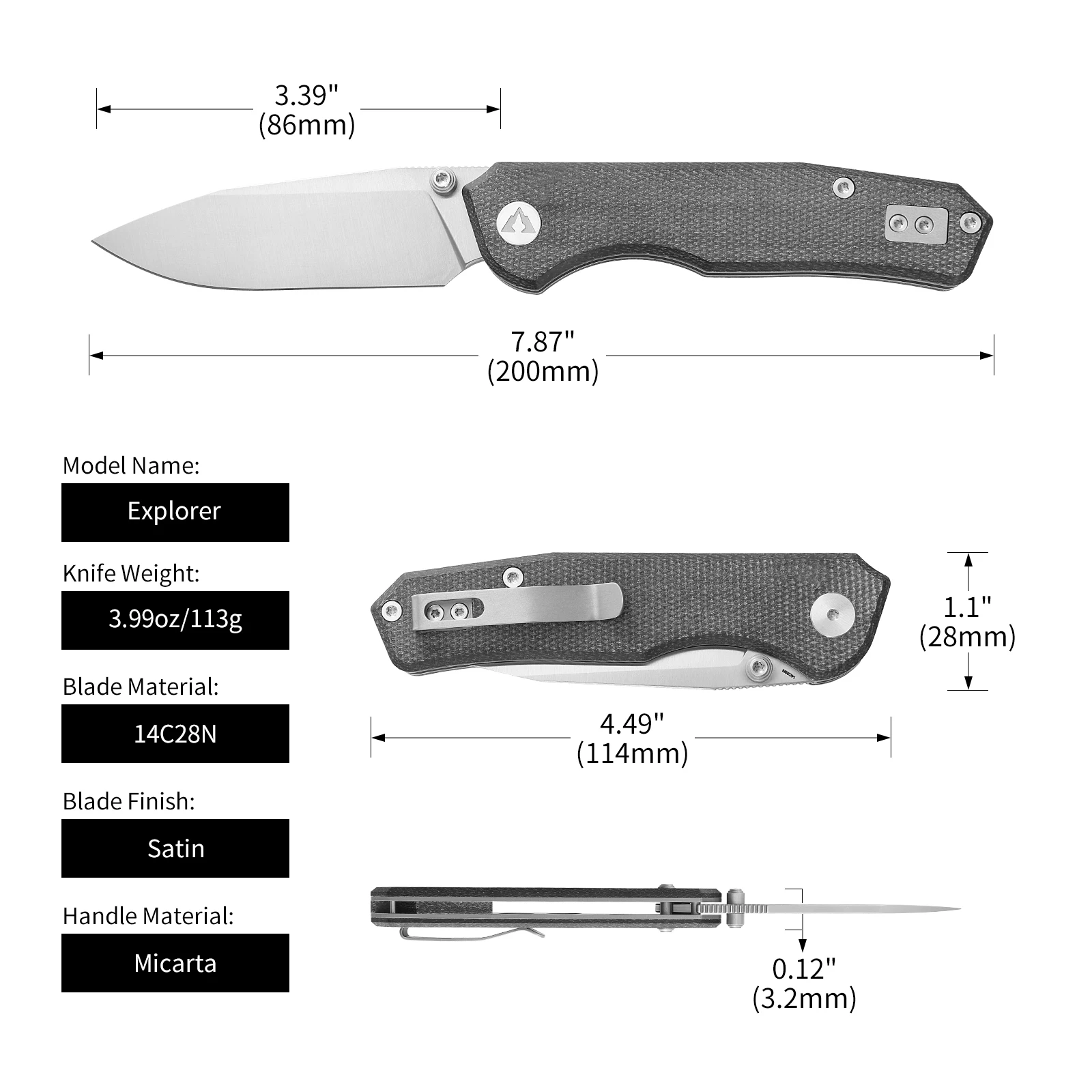 Складной тактический нож CMBMADEKNIVES Explorer CMB-18