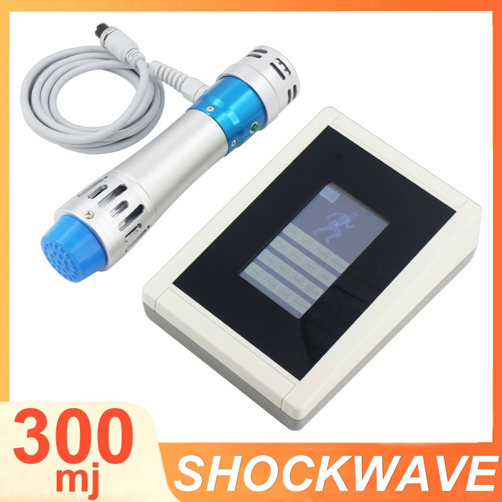 

Shockwave Therapy Machine 300MJ Professional Shock Wave Physiotherapy Massage Waist Stern Pain Ease Body Relax Massager Home Use