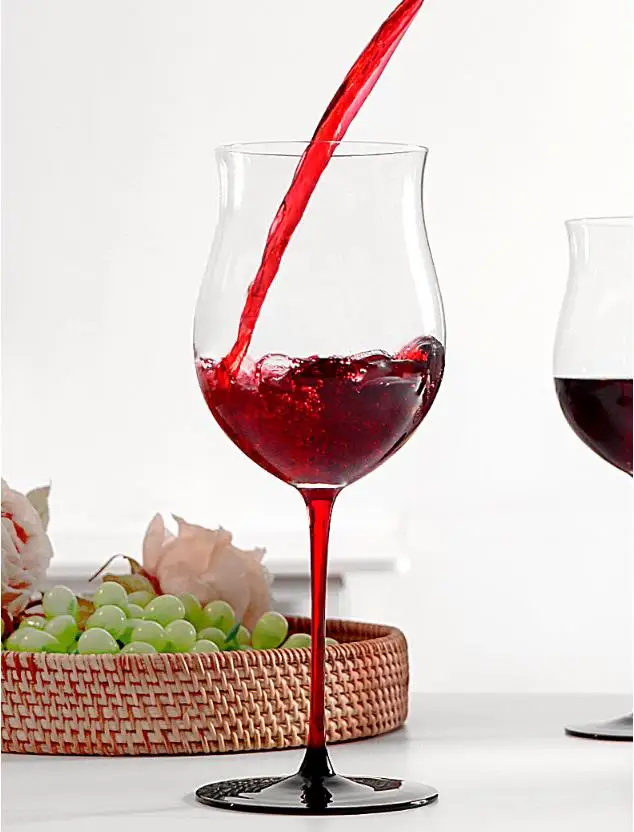 Бокал для красного вина хрустальный бокал тюльпан Бордо бордовый