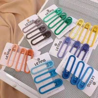 4pcsset designer alloy hair clips sets women girls wholesale custom metal hairpin set for kids hair accessories