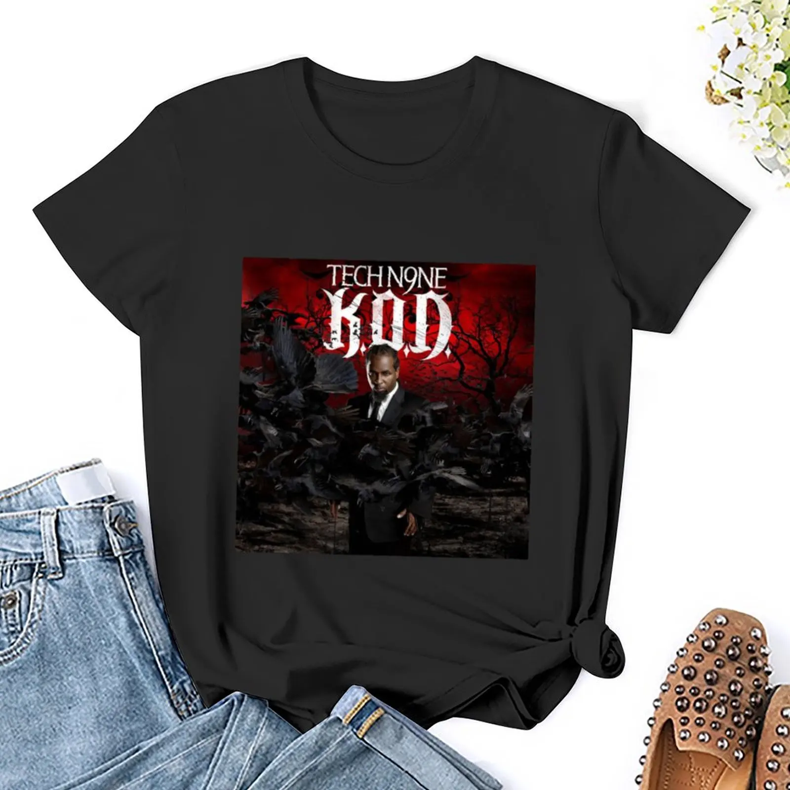 Футболка Tech N9ne kod футболки с графическим рисунком женская одежда на заказ