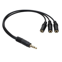 3 5mm 3 way port aux multi headphone earphone audio splitter adapter 3 5mm jack hub spliter cable extender 1 male to 3 female