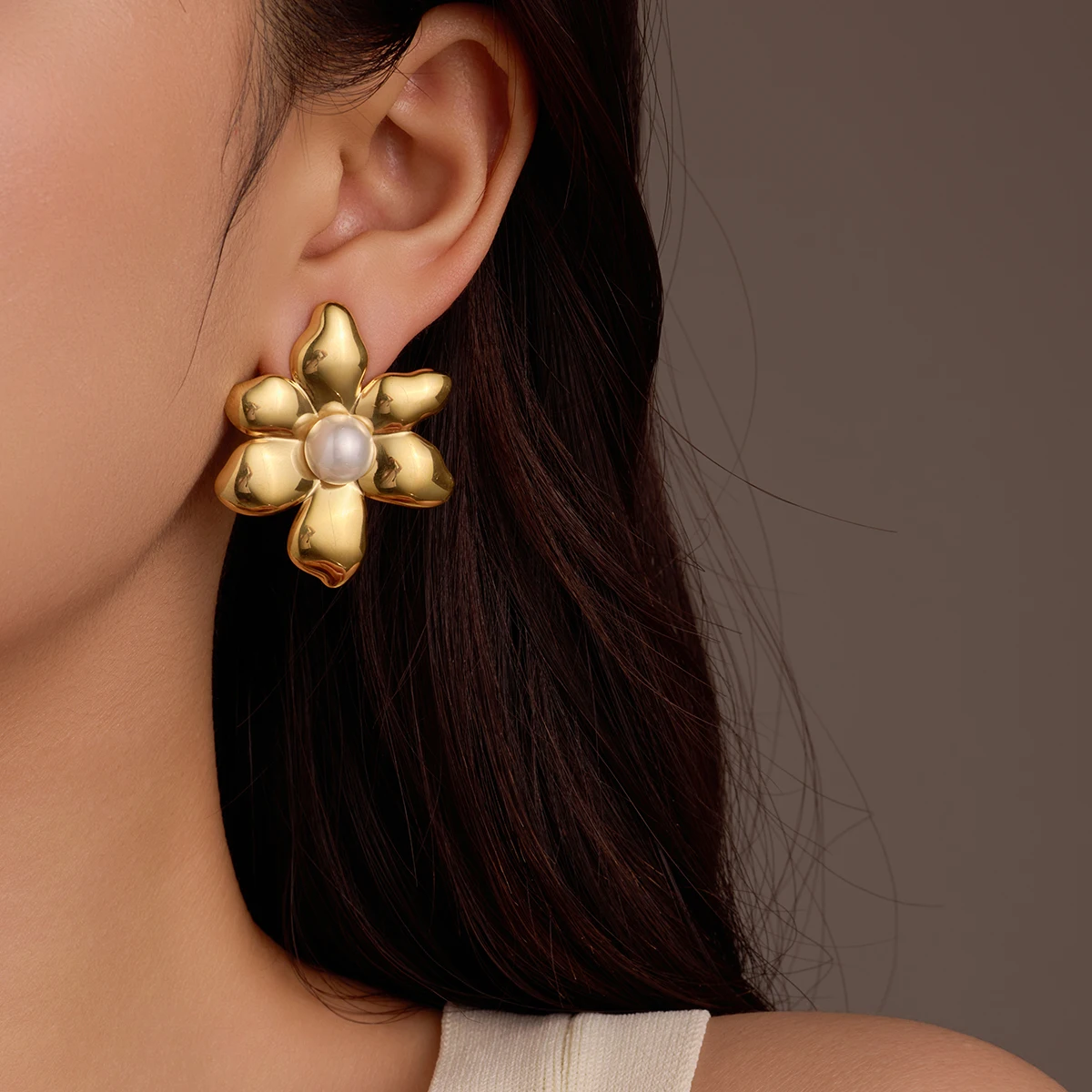 Женские серьги-гвоздики NIMAI из нержавеющей стали украшение в романтическом стиле