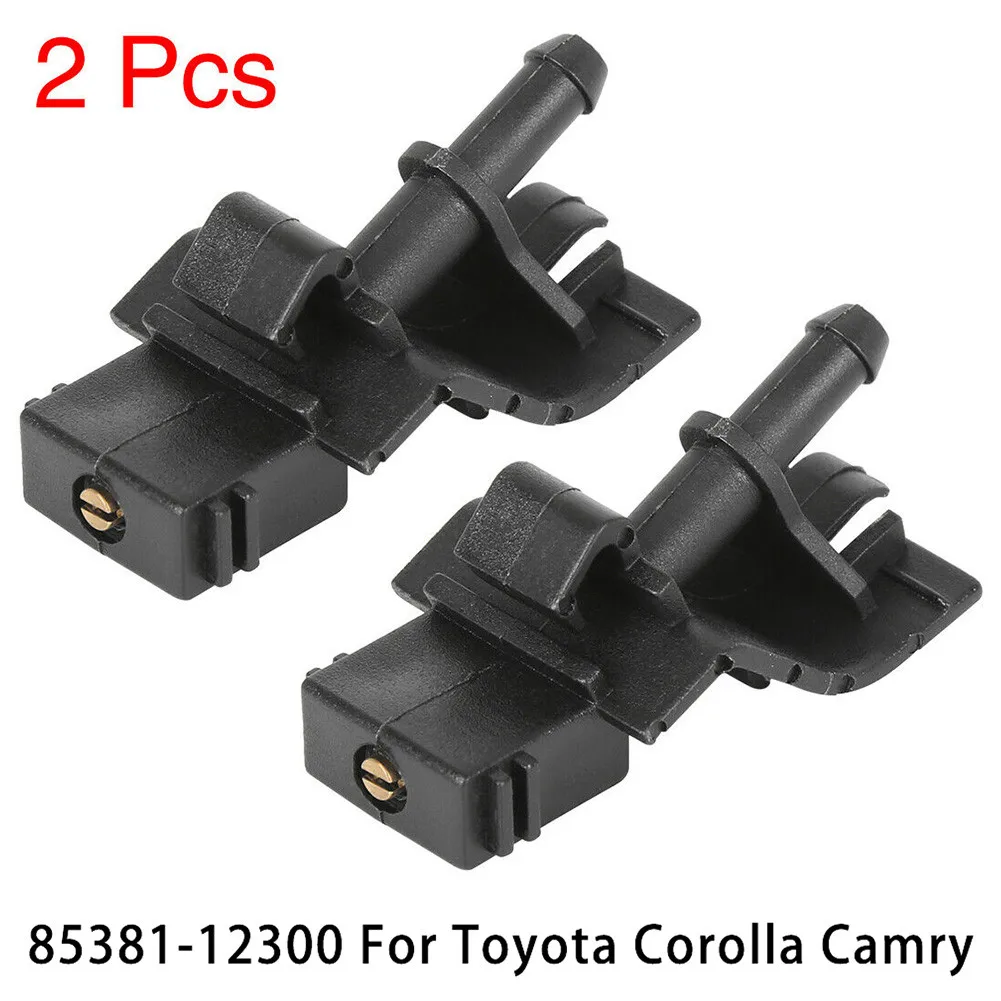 

2Pcs Durable 85381-12300 Car Front Windshield Washer Nozzle Jet Spray For Toyota Corolla Camry Washer Outlet Wiper Nozzle