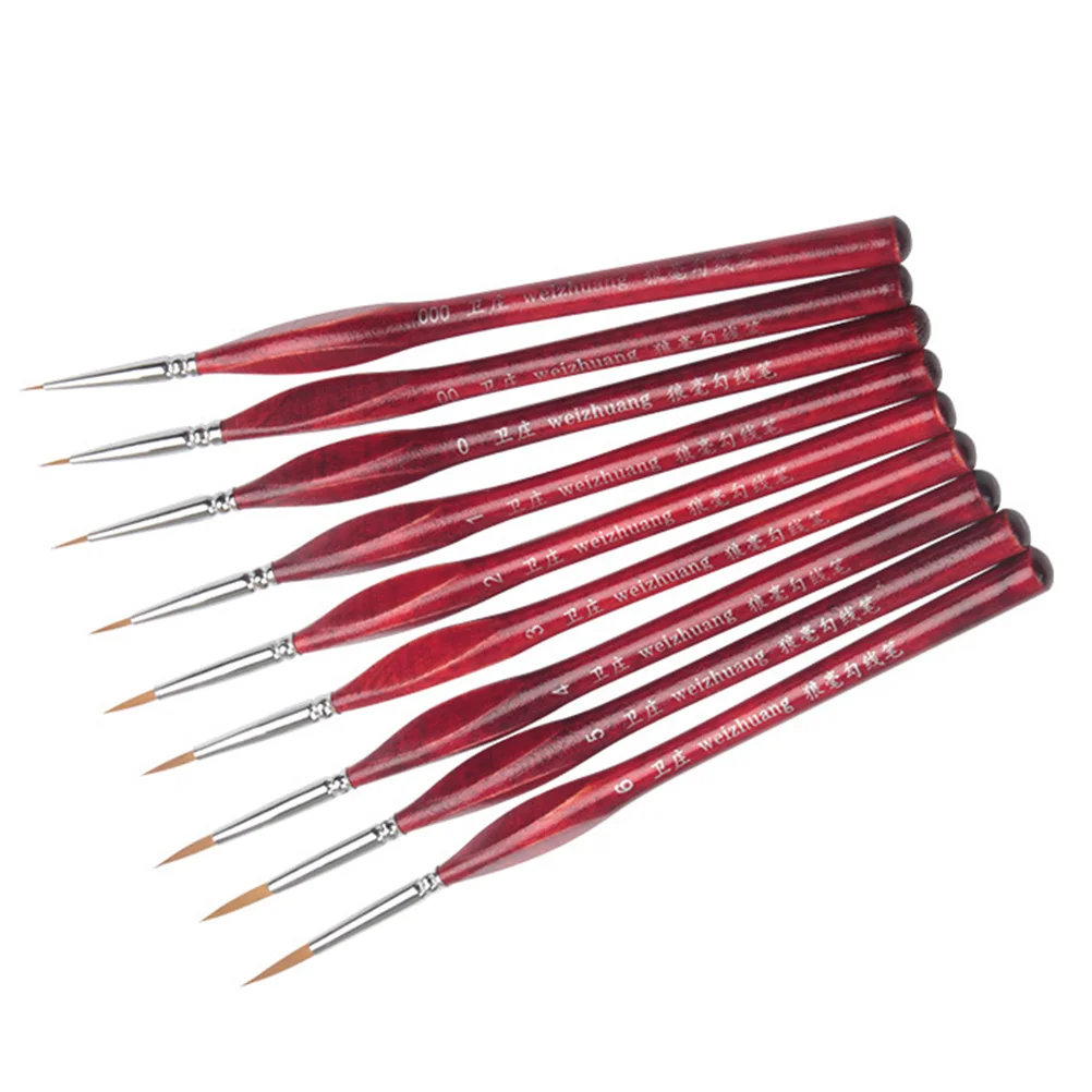 

7 PCS Detailing Brush Kit Fine Line Pens Miniature Sketch Drawing Bamboo