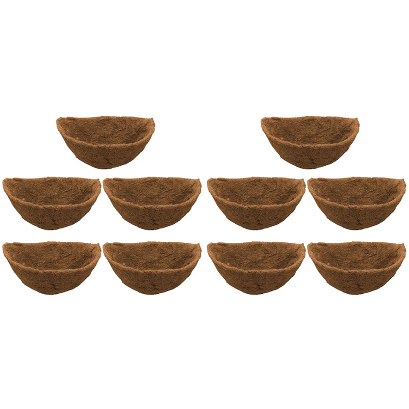 

Полукруглая Кокосовая подкладка, полукруглая стена, плантатор, запасные вкладыши для настенных подвесных корзин, 10 шт. в упаковке, 10 дюймов