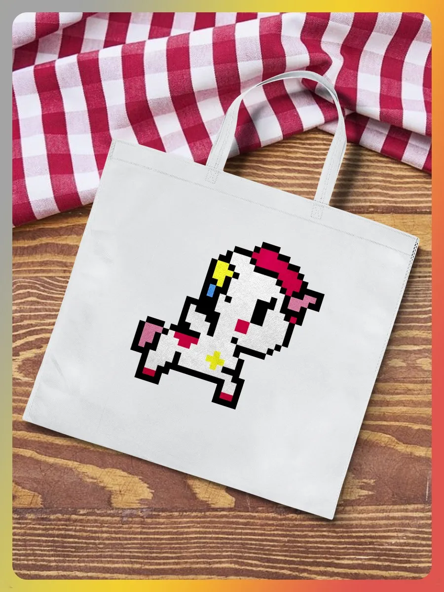 Сумка на плечо сумка шоппер эко пиксель арт (лего pixel котики аниме lego mosaic) - 6960 |