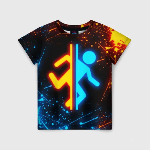 Детская футболка 3D PORTAL 2 | ПОРТАЛ