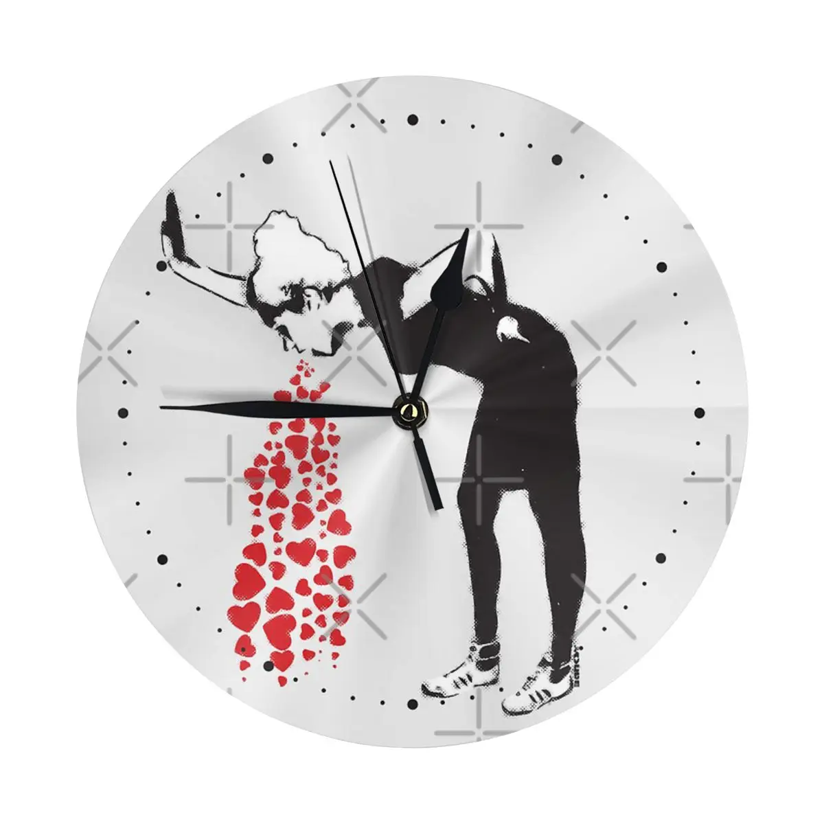 Граффити Бэнкси любовь больная женщина со змеиными сердцами черные настенные