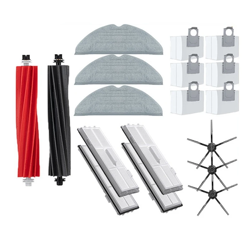 

Spare Parts Main Side Brushes Mop Cloths HEPA Filters Dust Bags Accessories Replacement Parts For Roborock S8 S8 Pro Ultra S8+