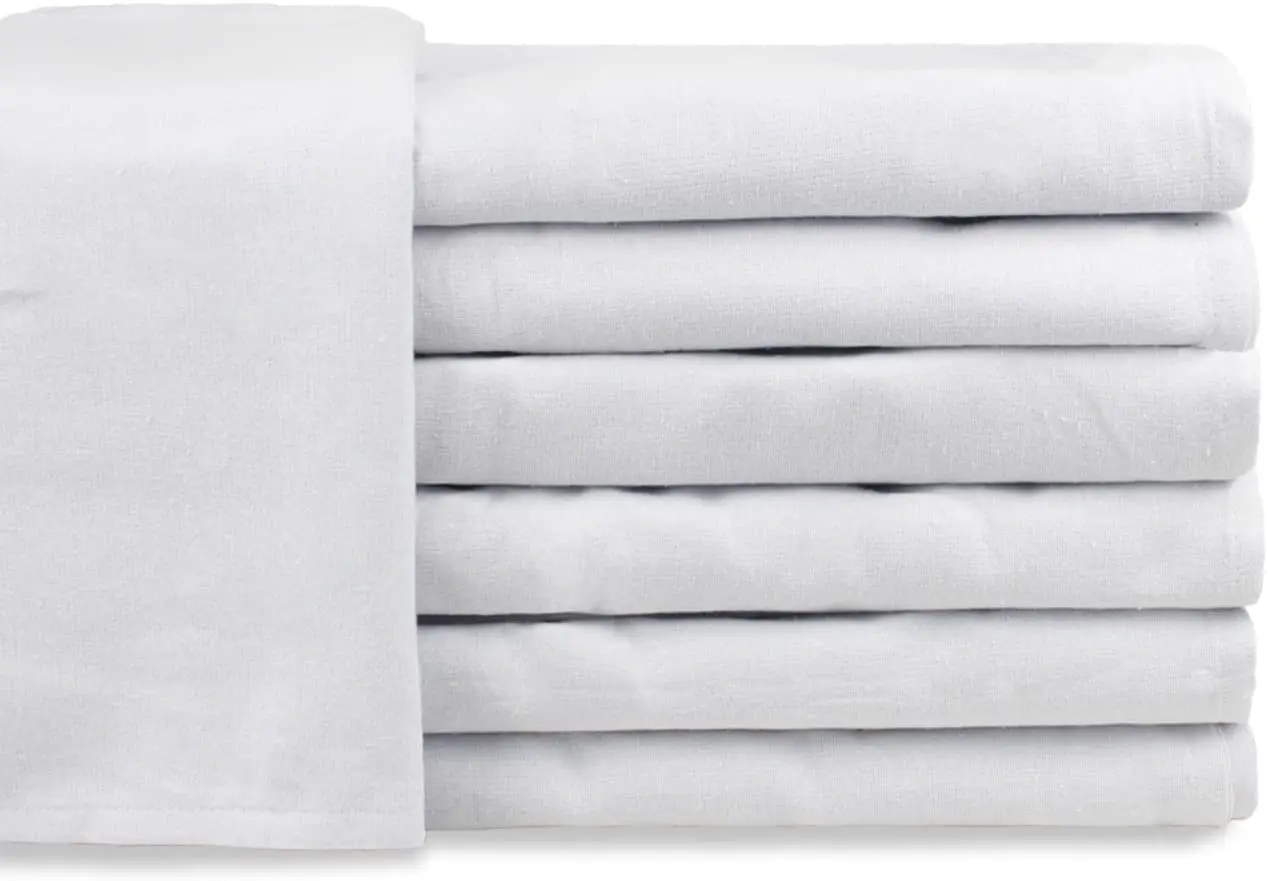 

Kit Com 10 Cloths de Prato Branco Liso Grosso 50x68cm - Towels Face Towel Hand Face Cleaning Hair Shower Microfiber Towels Bath