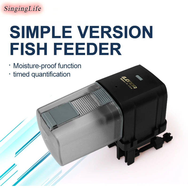 

Automatic Aquarium Fish Feeder Precise Timing Controllable Dosage Moisture-proof Bait Fixing Clip Feeder Fish Food Distributor