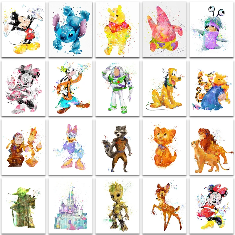 

5D DIY Diamond Painting Anime Disney Mickey Mouse Bambi Home Decor Full Square&Round Diamond mosaic embroidery Cross stitch Gift