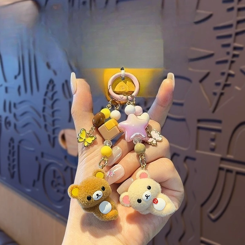 Фото Брелок Rilakkuma: Изысканный, креативный, с индивидуальным дизайном, для школьного рюкзака, кукла-подвеска, декоративный подарок №3